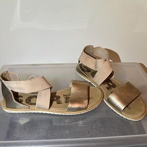 Sorel Gold Metallic Sandal